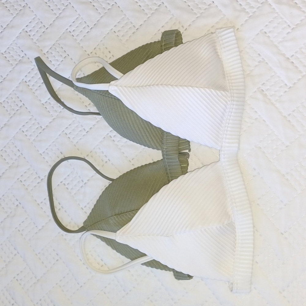 Two women Hollister swim tops